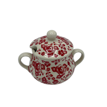Load image into Gallery viewer, Ceramic Sugar Bowl with Roses
