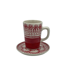 Load image into Gallery viewer, Ceramic Coffee &amp; Tea Mug with Saucer
