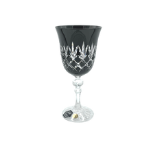 Load image into Gallery viewer, 6 Crystal Wine Glasses (Black) - Coloré Collection
