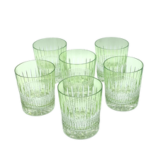 Load image into Gallery viewer, 6 Crystal Whiskey Glasses (Green) - Coloré Collection
