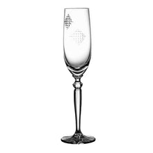 Load image into Gallery viewer, 6 Crystal Champagne Flutes - &quot;Patches&quot; Collection
