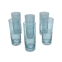 Load image into Gallery viewer, 6 Crystal Long Drink Glasses (Light Blue) - Coloré Collection
