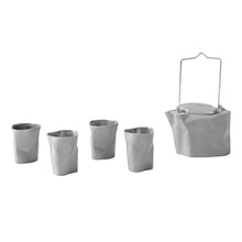 Load image into Gallery viewer, Porcelain Tea Set - Bent Collection by Modus Design - Grey or Graphite Colour
