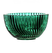 Load image into Gallery viewer, Small Crystal Fruit Bowl - Linea Collection - by Julia Crystal Factory - Blue/Green/Blue
