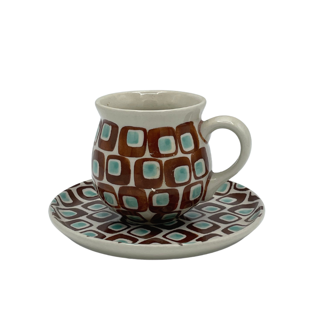 Ceramic Coffee & Tea Mug with Saucer