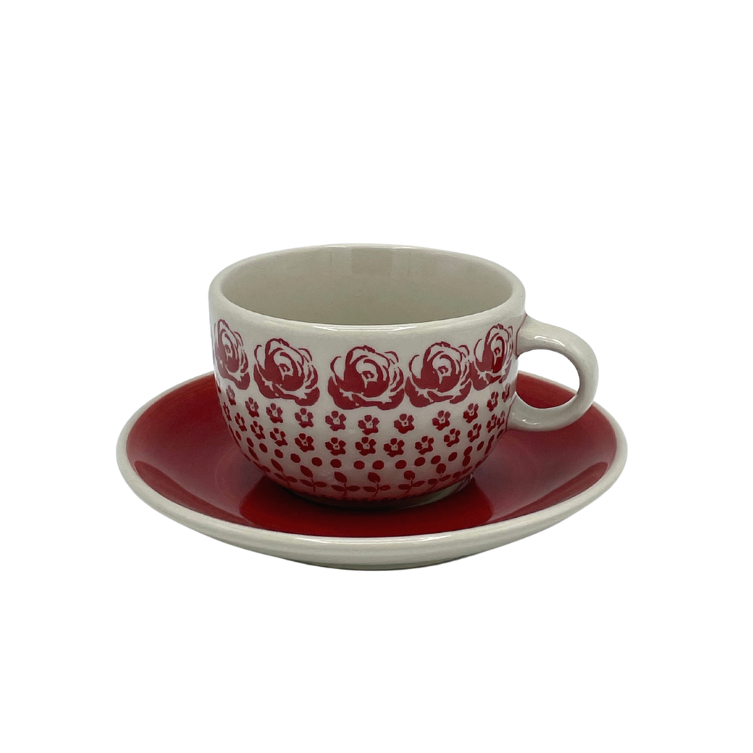 Ceramic Coffee & Tea Cup with Roses