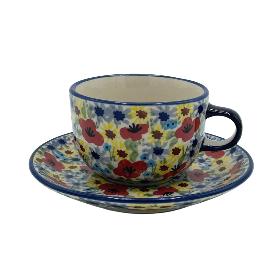 Ceramic Coffee & Tea Cup with Flowers