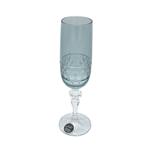 Load image into Gallery viewer, 6 Crystal Champagne Flutes (Light Blue) - Coloré Collection
