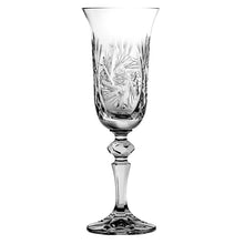 Charger l&#39;image dans la galerie, 6 Crystal Champagne Flutes - &quot;Moulin&quot; Collection Champagne glasses Julia Crystal Factory 

