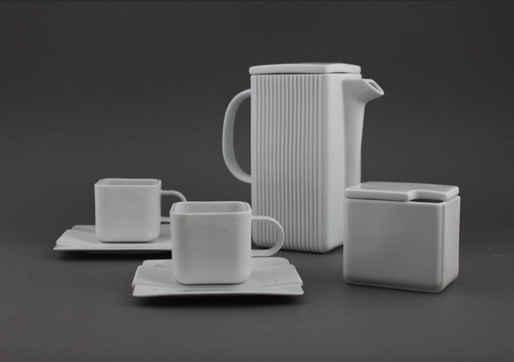 Porcelain Coffee/Tea Set - System Collection by Modus Design -White or Graphite Colour