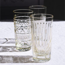 Load image into Gallery viewer, 3 Crystal Long Drink Glasses - Veranda Collection - by Julia Crystal Factory
