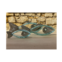 Lade das Bild in den Galerie-Viewer, Handmade Glass Fish Sculpture with Metal - 3 Different Sizes - by Andrzej Rafalski
