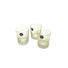 Load image into Gallery viewer, 3 Crystal Whiskey Glasses - Veranda Collection - by Julia Crystal Factory
