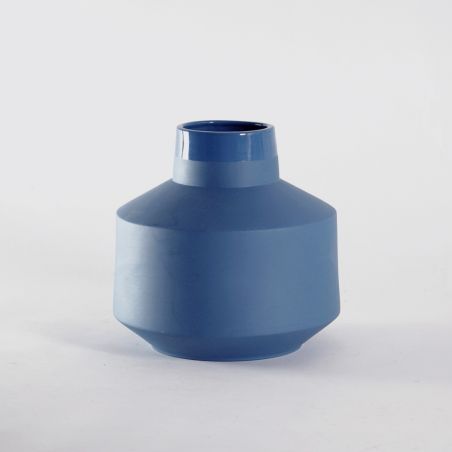 Porcelain Berta Vase - by Modus Design - Blue or Brick-Red Colour