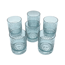 Load image into Gallery viewer, 6 Crystal Whiskey Glasses (Blue) - Coloré Collection
