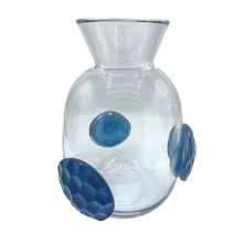 Lade das Bild in den Galerie-Viewer, Crystal Vase with Red or Blue Ornaments - by Pietkiewicz Design
