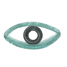 Load image into Gallery viewer, Handmade Glass Eye Sculpture with Metal - 3 Different Sizes - By Andrzej Rafalski
