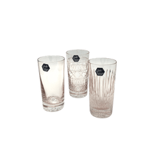 Charger l&#39;image dans la galerie, 3 Crystal Long Drink Glasses - Veranda Collection - by Julia Crystal Factory

